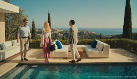 Luxus-Tourismusboom auf Mallorca durch Nahost-Konflikt Luxusvillen auf Mallorca vor mediterranem Hintergrund als neue touristische Attraktion