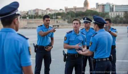 Polizei-Ausbildungsprogramm auf Mallorca: Neue Beamte erhalten praktische Schulung.