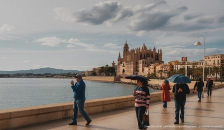 Wetter auf Mallorca mit leichtem Regen im März 2026