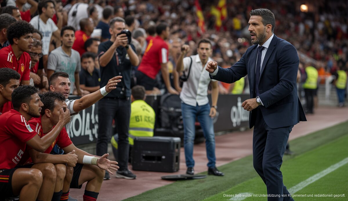 Martin Demichelis dirigiert Real Mallorca an der Seitenlinie beim Debütspiel.