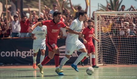 Palma Futsal vor entscheidender Heimspielwoche in Son Moix Palma Futsal-Spiel im Son Moix mit Spielern in Aktion