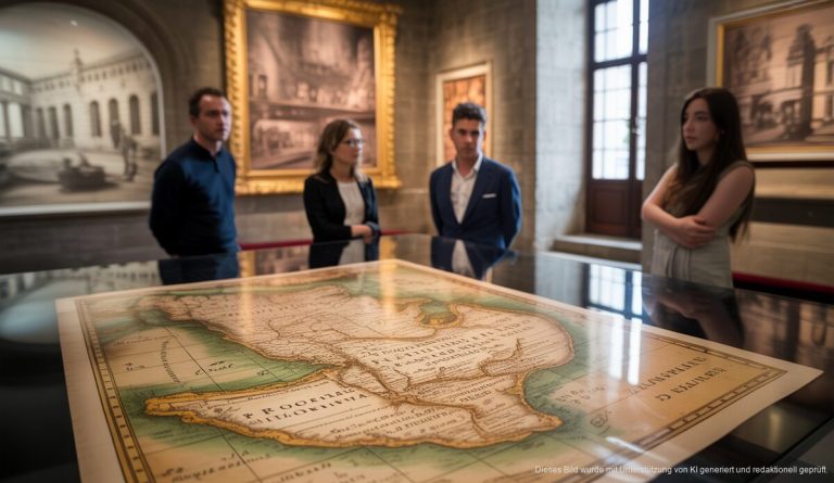 Portolankarte von 1447 im Museu de Mallorca ausgestellt