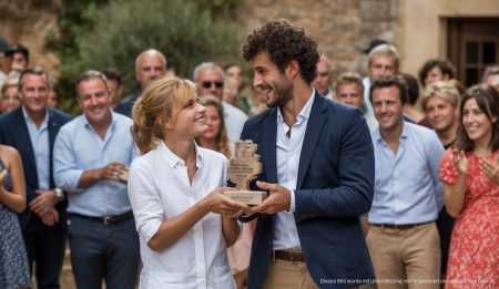 Premiere für lokale Produkte: Flor d’Ametler Preis verliehen Preisverleihung des Flor d'Ametler auf einer Finca in Mallorca