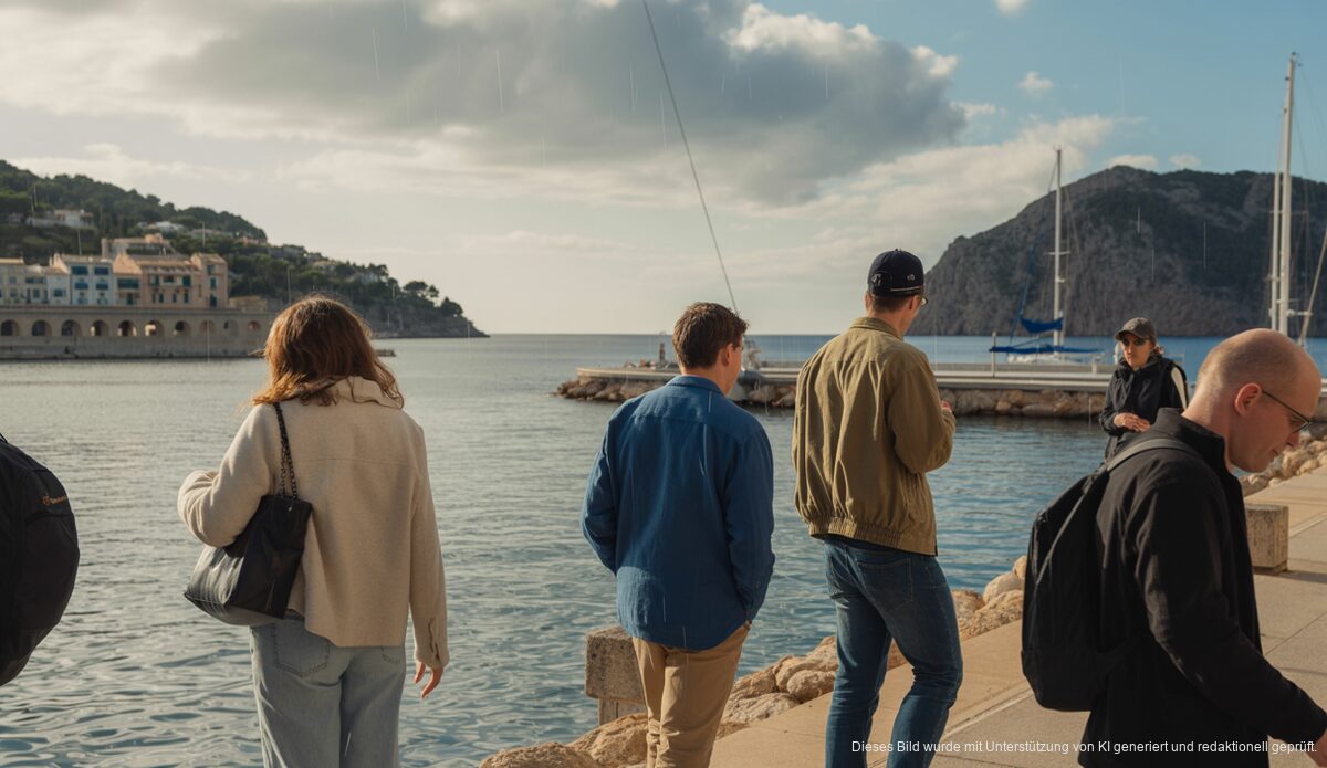 Mildes Wetter und leichter Regen in Port d'Andratx auf Mallorca