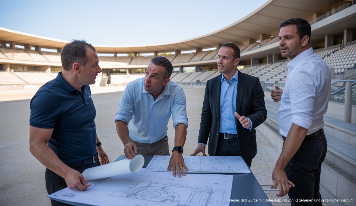 Stadtplaner und Architekten diskutieren Renovierungspläne für das Sportzentrum Germans Escalas in Palma de Mallorca