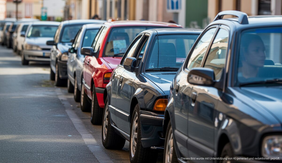 Beschädigte Seitenspiegel an Autos in Santa Catalina, Palma de Mallorca