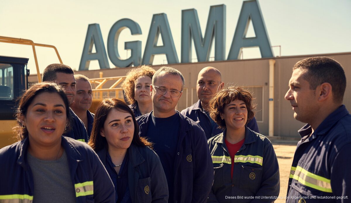 Arbeiter der Agama-Anlage bei der Schließung auf Mallorca