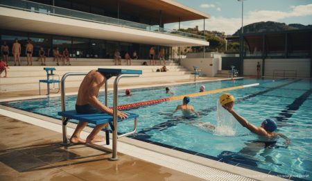 Schwimmbadanlage Son Hugo in Palma de Mallorca mit neuen Wasserballtoren