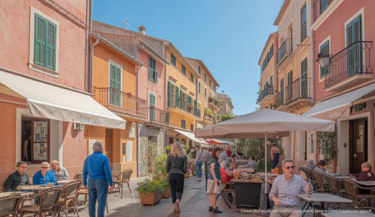 Klare Frühlingshimmel über Sóller und Selva auf Mallorca