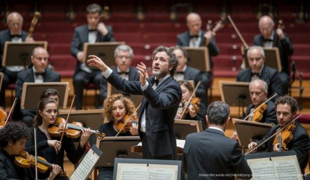 Verdi Requiem-Aufführung im Auditorium de Palma, Orchester und Solisten auf der Bühne