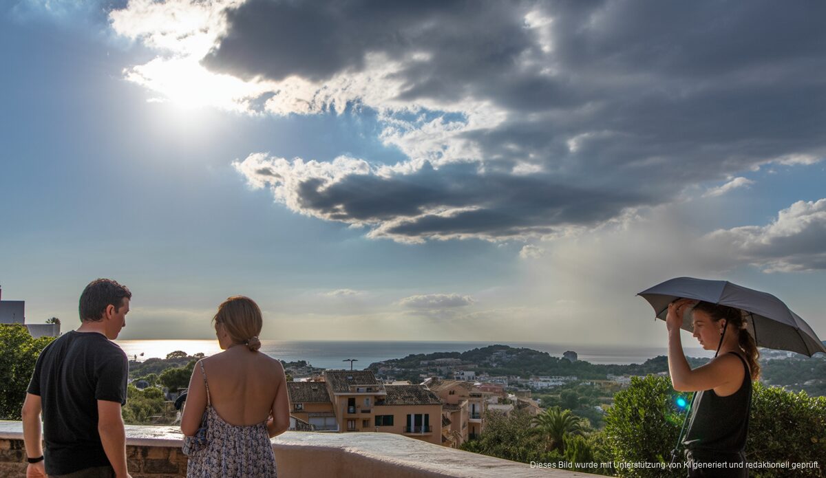 Wechselhaftes Wetter auf Mallorca mit Sonne und Regen in Santa Ponsa