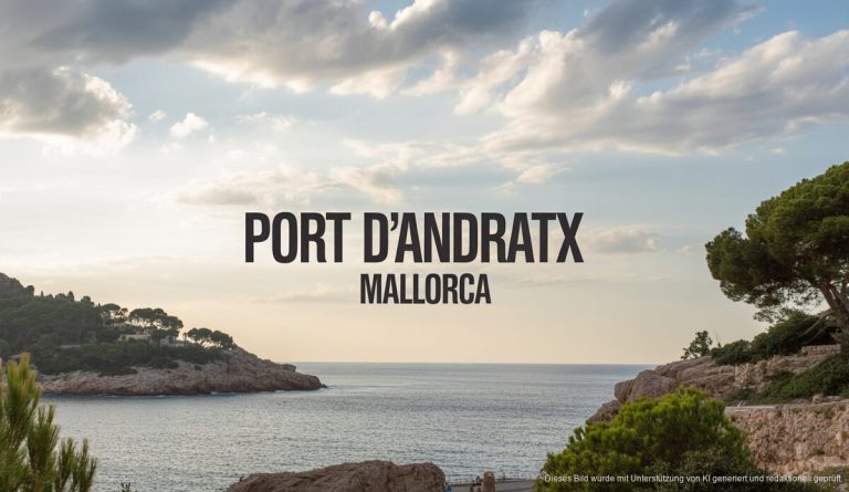 Bewölktes Wetter in Port d’Andratx: 4. April 2026 im Fokus Blick auf die Küste von Port d'Andratx bei bewölktem Himmel auf Mallorca