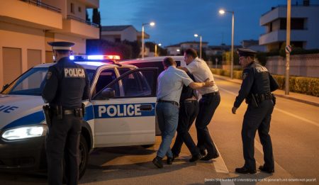 Hausbesetzung in Es Rafal: Verdächtige festgenommen Polizeieinsatz bei Nacht in Es Rafal auf Mallorca mit festgenommenen Personen