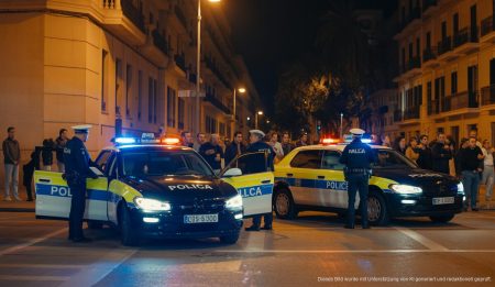 Gefährliche Nacht in Palma: Alkoholsünder führt Polizei an ihre Grenzen Polizeieinsatz in Palma bei Nacht mit Verkehrsunfall