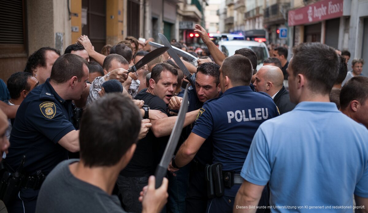 Polizeieinsatz bei Massenschlägerei in Son Gotleu