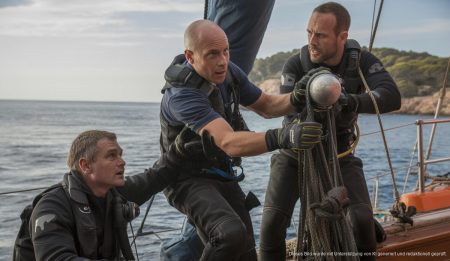 Rettungsaktion der Segelyacht Owl am Strand von Palmanova auf Mallorca