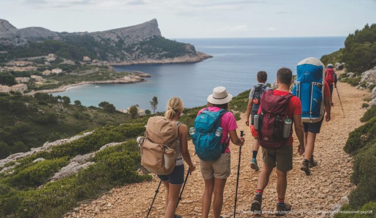 Neuer Fernwanderweg GR 226 lockt Wanderbegeisterte nach Mallorca Hiker auf dem GR 226 Wanderweg auf Mallorca