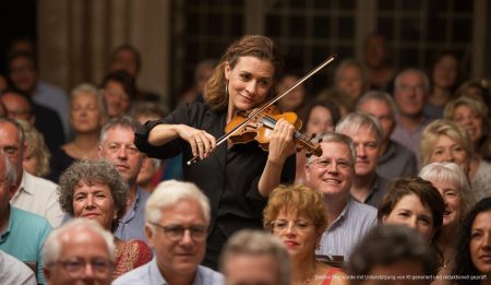 Nina Heidenreichs musikalische Reise: Von Wien nach Mallorca Nina Heidenreich bei einem Konzert auf Mallorca mit einem begeisterten Publikum.