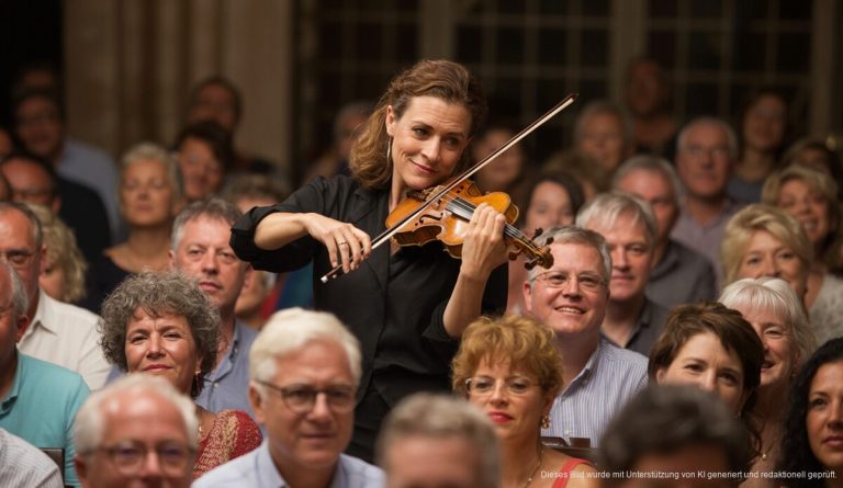 Nina Heidenreich bei einem Konzert auf Mallorca mit einem begeisterten Publikum.