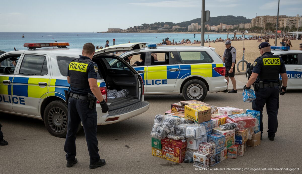 Polizeioperation gegen Straßenverkäufer in Palma de Mallorca
