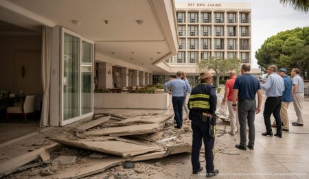 Einsturz im Hotel in Santa Ponsa: Ursachen und Maßnahmen Einsturz im Speisesaal des Hotels Rey Don Jaime in Santa Ponsa