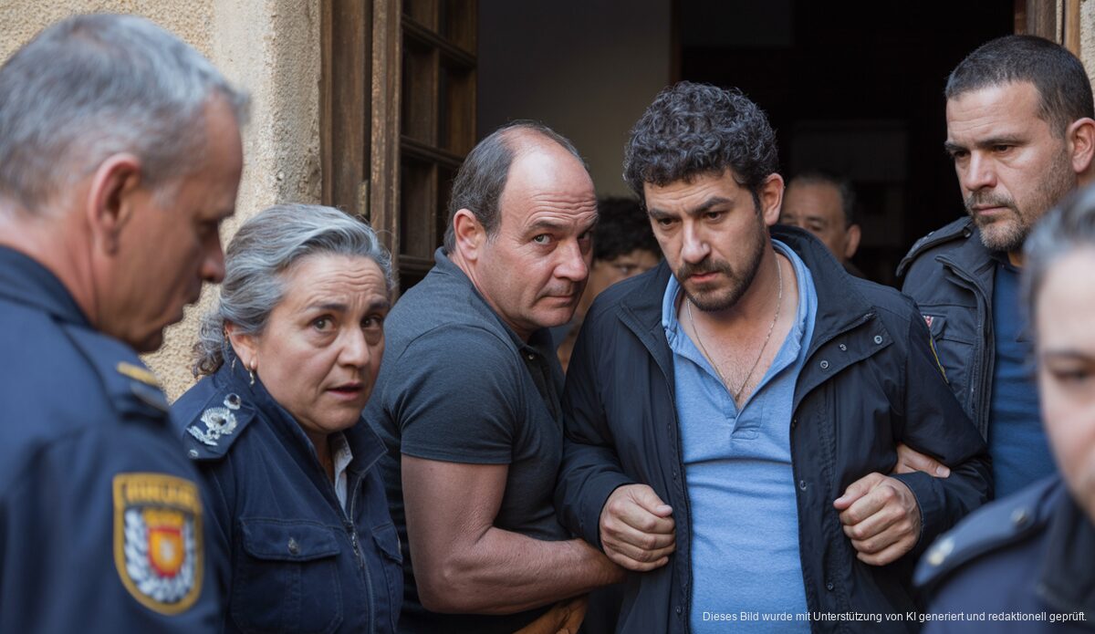 Vitor Aníbal Temporao während seiner Verhaftung auf Mallorca