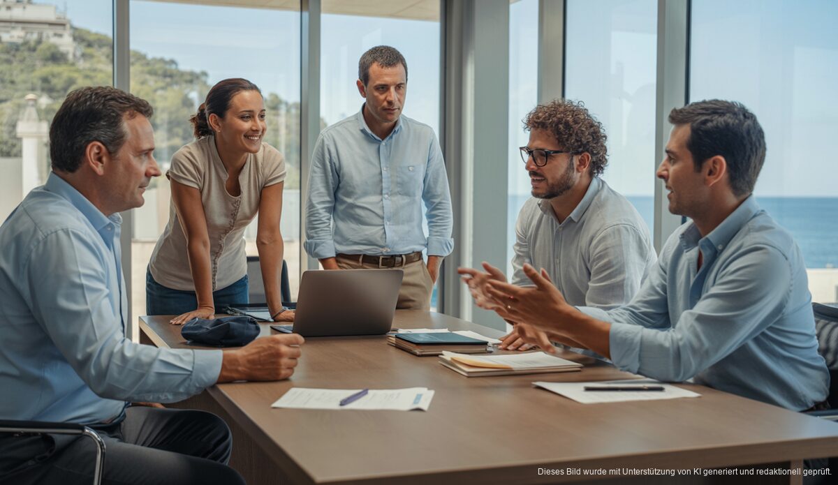 Diskussionen über finanzielle Unterstützung im Büro von Calvià