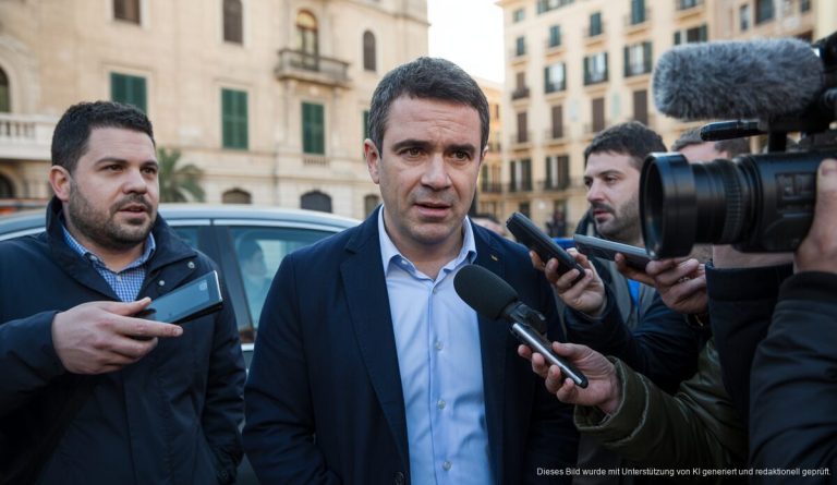 Pedro Bestard vor dem Rathaus Palma de Mallorca