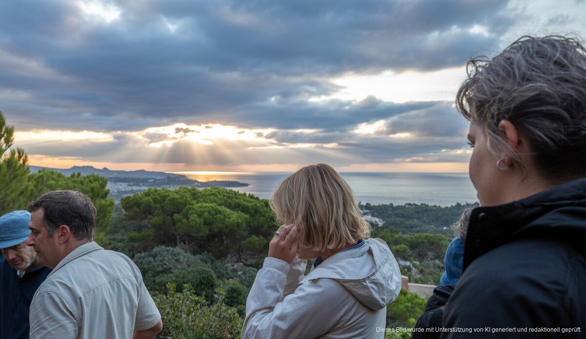 Wetterwechsel auf Mallorca mit dunklen Wolken und Sonne