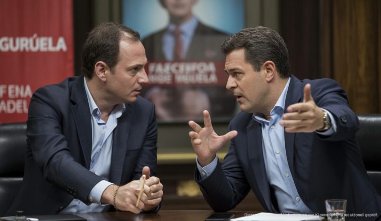 Negueruela und Dalmau in einer politischen Besprechung in Palma