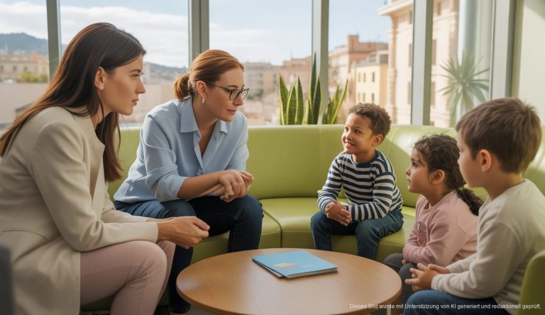 Psychologen betreuen Kinder in einem Beratungszentrum in Palma de Mallorca