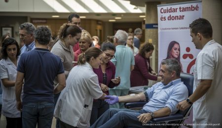 Blutspenden-Marathon im Son Llàtzer Krankenhaus zum Tag der Krankenpflege Blutspendeaktion im Son Llàtzer Krankenhaus mit engagierten Menschen