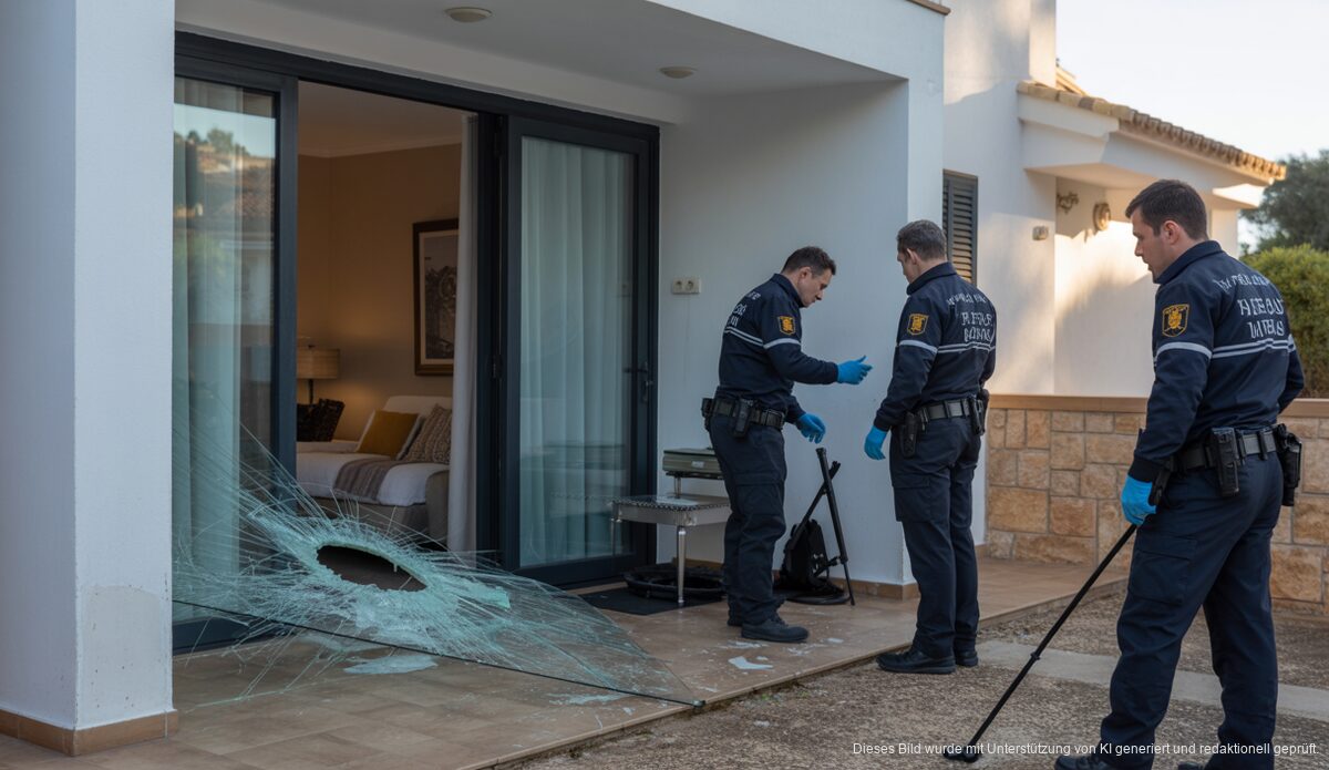 Szene des Unfalls von Jake Hall in einem Ferienhaus auf Mallorca