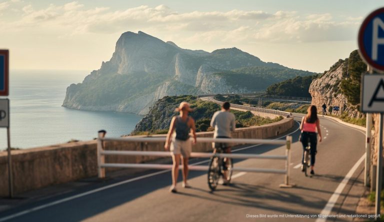 Verkehrsrestriktionen in Formentor beginnen früher als geplant Szenische Ansicht der Formentor-Halbinsel in Mallorca mit Verkehrsrestriktionen
