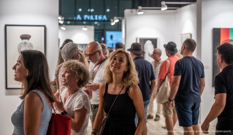 Art Palma Summer eröffnet: Mallorcas Kunstszene im Fokus Besucher im Kunstgalerie während des Art Palma Summer Events auf Mallorca