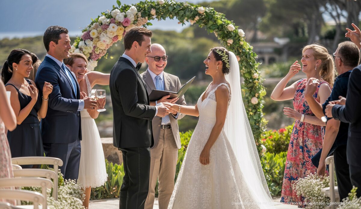 Hochzeit von Peggy Jerofke und Steff Jerkel auf Mallorca im Cap Vermell Grand Hotel