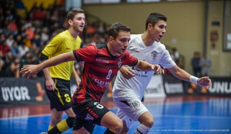 Illes Balears Palma Futsal B kämpft um den Aufstieg in Son Moix Spielszene zwischen Illes Balears Palma Futsal B und CE Futsal Gestoria Luis Mataró in Son Moix