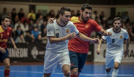 Futsal-Spiel zwischen Illes Balears Palma und einem anderen Team in Palma de Mallorca.