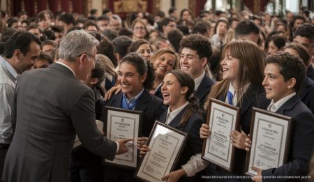 Preise für Lo Pi de Formentor Wettbewerb in Mallorca verliehen Schüler erhalten preis im Lo Pi de Formentor Wettbewerb in Palma de Mallorca