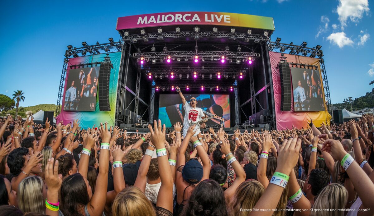 Mallorca Live Festival 2026: Neuerungen und Highlights Vibrante Bühne des Mallorca Live Festivals mit David Guetta