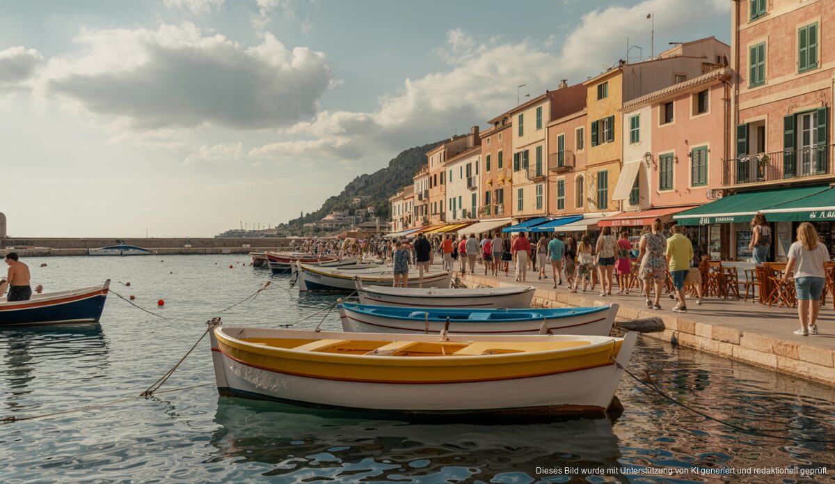 Mildes Wetter mit gemäßigtem Himmel auf Mallorca erwartet Mildes Wetter in Port d'Andratx mit mediterranem Flair