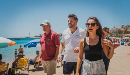 Mallorca erwartet heiße Woche mit bis zu 34 °C Sonniger Strand in Palma de Mallorca bei 34 °C
