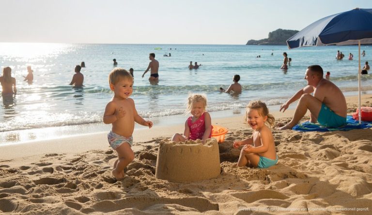 Perfektes Sommerwetter mit Sonnenschein am Strand von Santa Ponsa