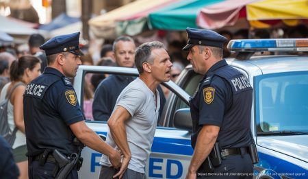 Polizisten im Einsatz gegen Straßenverkäufer in Palma