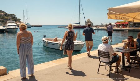 Wunderschönes Wetter in Port d’Andratx: Sonnige Aussichten und warme Temperaturen Sonniges Wetter im Hafen von Port d'Andratx auf Mallorca
