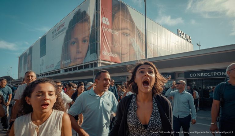 Flughafen von Palma de Mallorca ohne umstrittenes Werbebanner
