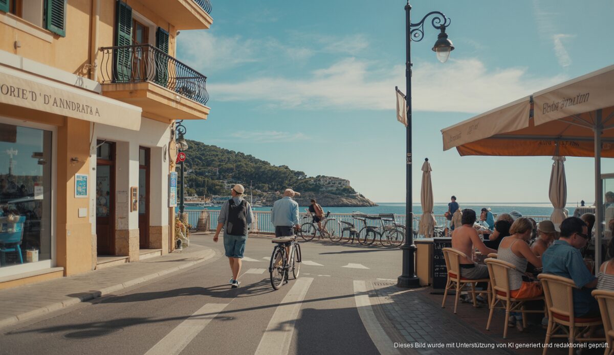 Sonnenschein und klare Himmel über Port d'Andratx auf Mallorca.
