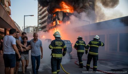 Feuerlöscheinsatz in Magaluf bei Hochhausbrand