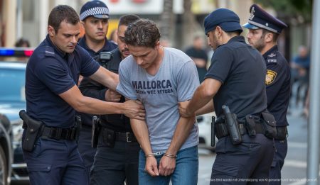 Administrator von CrimeNetwork auf Mallorca verhaftet Polizeieinsatz auf Mallorca bei der Verhaftung eines CrimeNetwork-Administrators