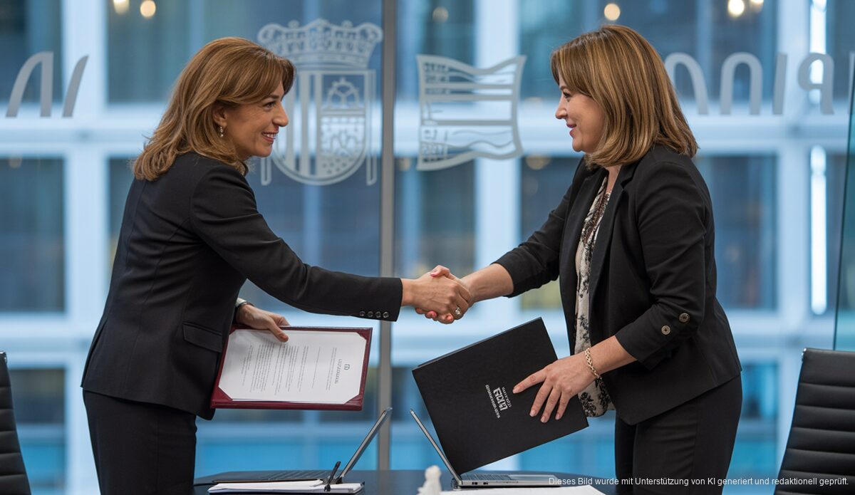 CaixaBank und CAEB stärken Wirtschaft auf den Balearen María Cruz Rivera und Carmen Planas unterzeichnen eine strategische Partnerschaft